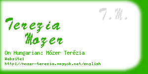 terezia mozer business card