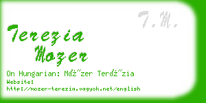 terezia mozer business card